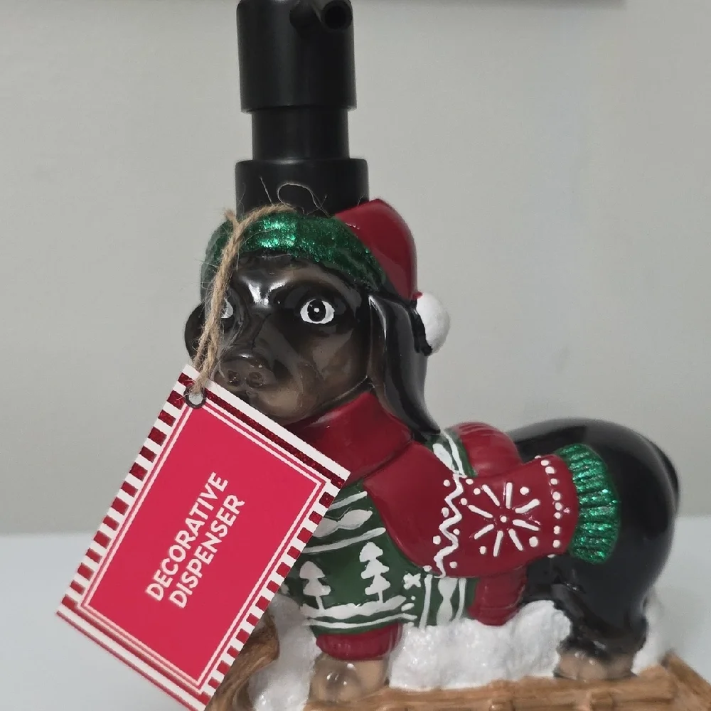 The Holiday Shoppe Holiday Festive Dog Soap Dispenser, NWT